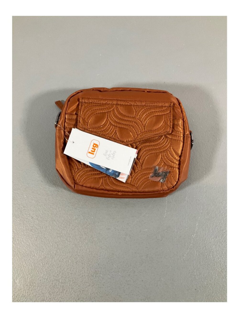 Lug Quilted Crossbody Bag - Copper Brown, Unisex, Wildlife Pattern, Safe Materia